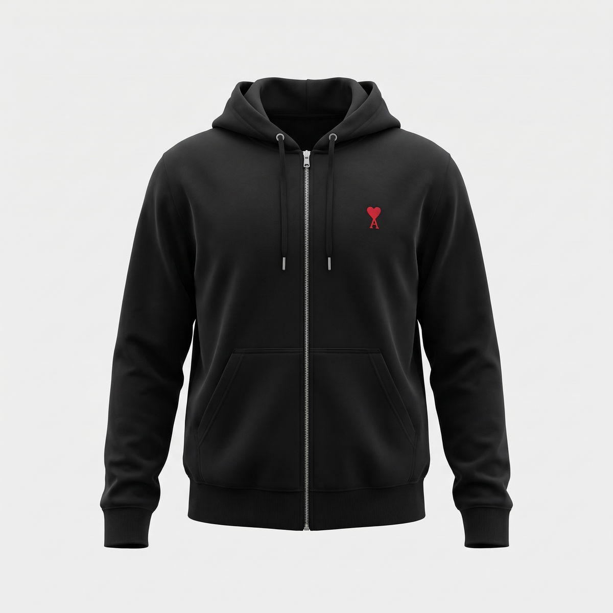 Hoodie Zippe Ami De Coeur en Coton – face