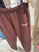 Jogging oversize à logo imprimé marron