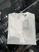 T-shirt en coton à logo ton sur ton blanc