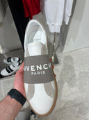 Sneakers basses à zip latéral blanches