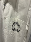 Chemise blanche oversize à poche logo graphique