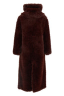 Manteau Fourrure Bordeaux