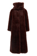 Manteau Fourrure Bordeaux