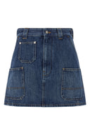 Jupe Coton Bleu