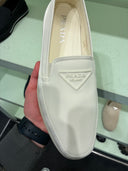 Chaussures basses slip-on en toile ivoire