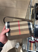 Sac bandoulière House Check brun foncé