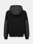 Veste cardigan noire à capuche