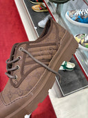 Chaussures derby chunky monogrammées marron