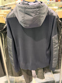 Veste cardigan bleue à capuche