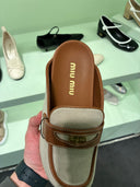 Mules Loaffers Beige & Marron