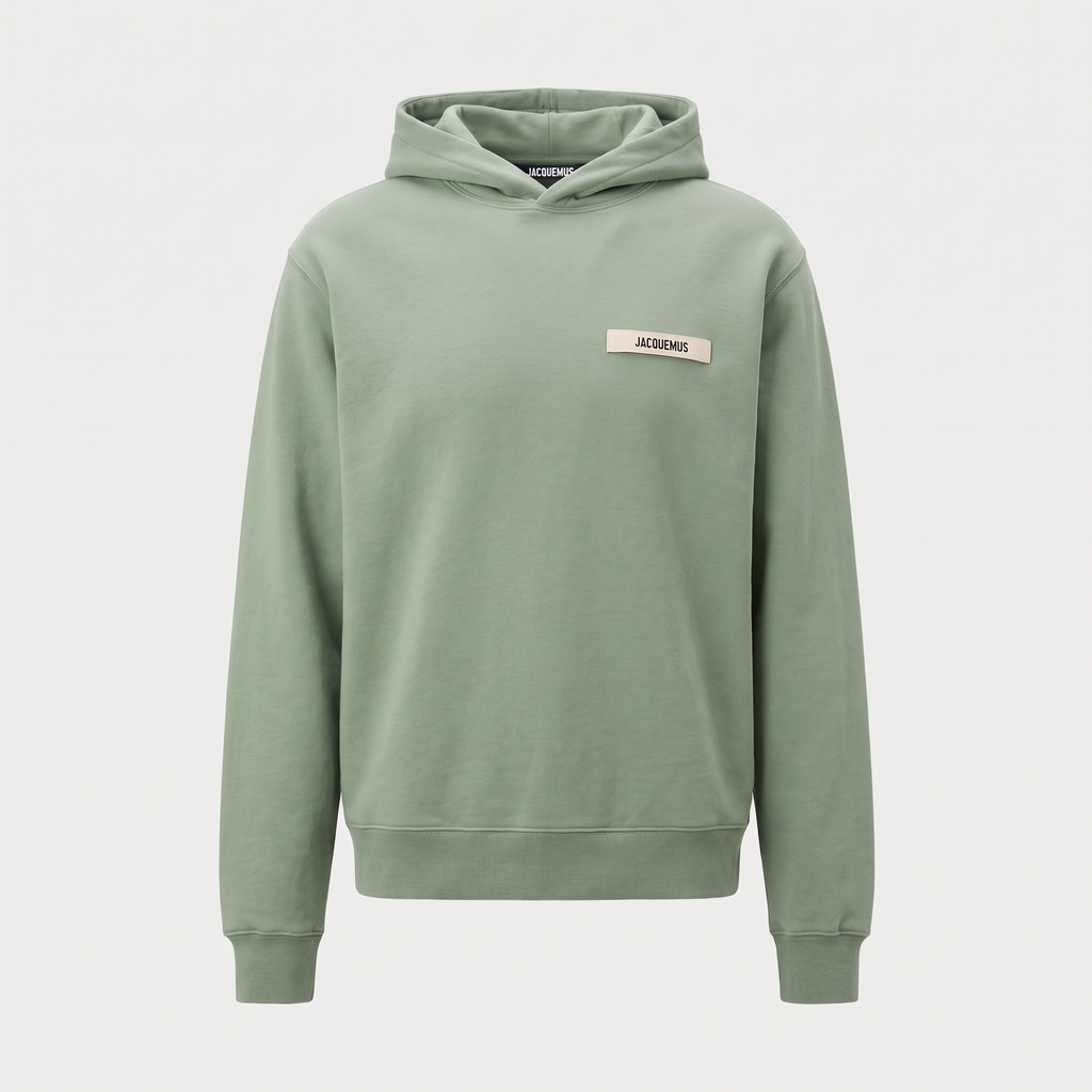 Le Hoodie Gros Grain Jacquemus Khaki – face