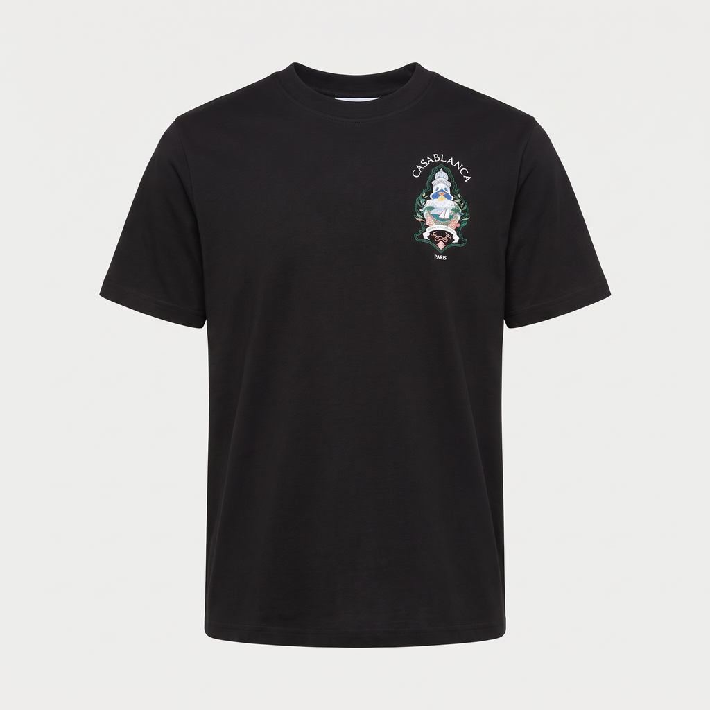 T-shirt Casablanca Hotel Emblem Black – face