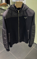Veste cardigan bleue à capuche