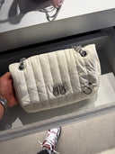 Sac porté épaule matelassé Monaco Chain blanc cassé