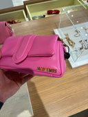 Sac épaule Le Petit Bambimou en cuir rose bonbon