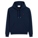 Hoodie Bleu Marine Ami de Coeur Rouge En Coton