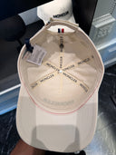 Casquette baseball en coton écru à logo brodé noir