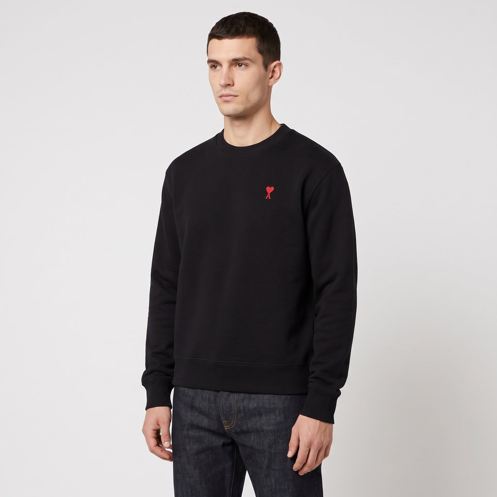 Sweatshirt Ami de Coeur en Coton – porté – trois-quarts