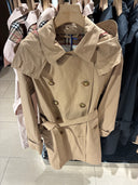 Trench court ceinturé en coton technique beige archive