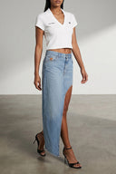 Jupe Coton Bleu Clair