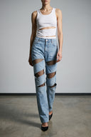 Pantalon Coton Bleu Clair