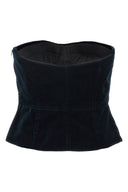Top Velours Bleu