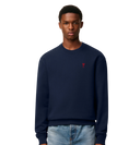 Sweatshirt Bleu Marine Ami de Coeur Rouge