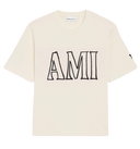 T-shirt Ami Imprimé Crème En Coton