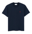 T-shirt Bleu Marine Ami de Coeur Rouge en Coton