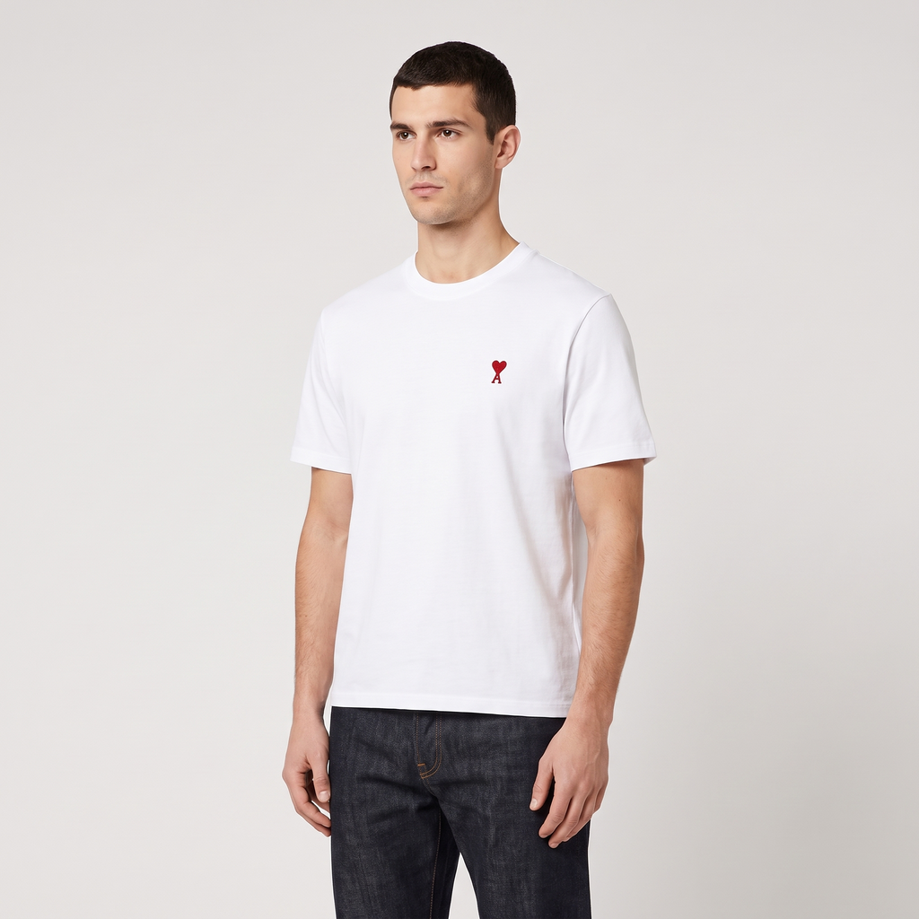 T-shirt Ami de Coeur en Coton – porté – trois-quarts