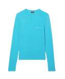 Le t-shirt Brodé Manche Longue Bleu Jacquemus