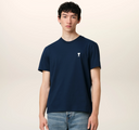 T-shirt Bleu Marine Ami de Coeur Blanc en Coton