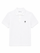 Polo Blanc Ami de Coeur Noir en Coton