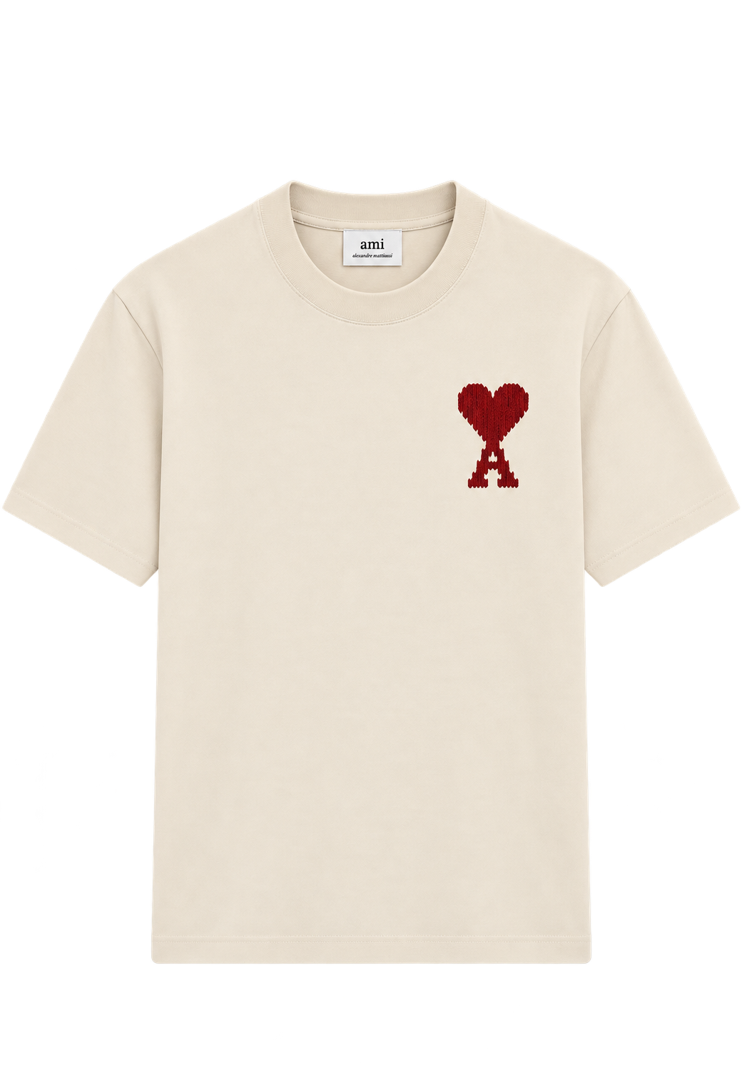 T-shirt Beige Ami Soleil Rouge