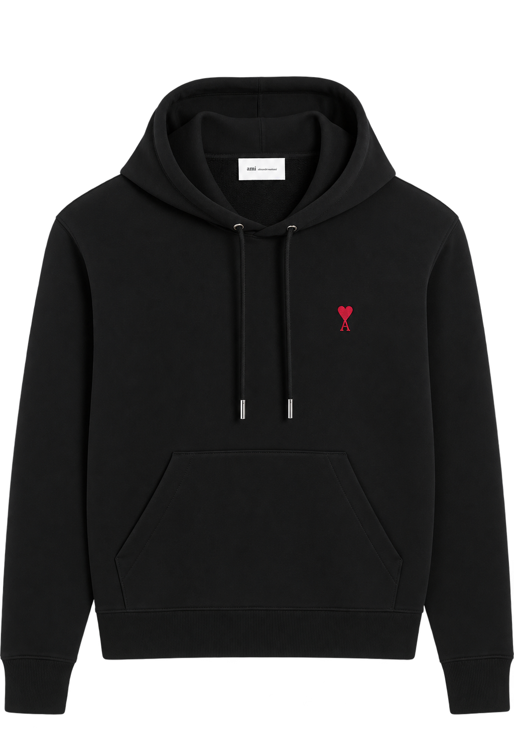 Hoodie Noir Ami de Coeur en Coton — Ami Paris