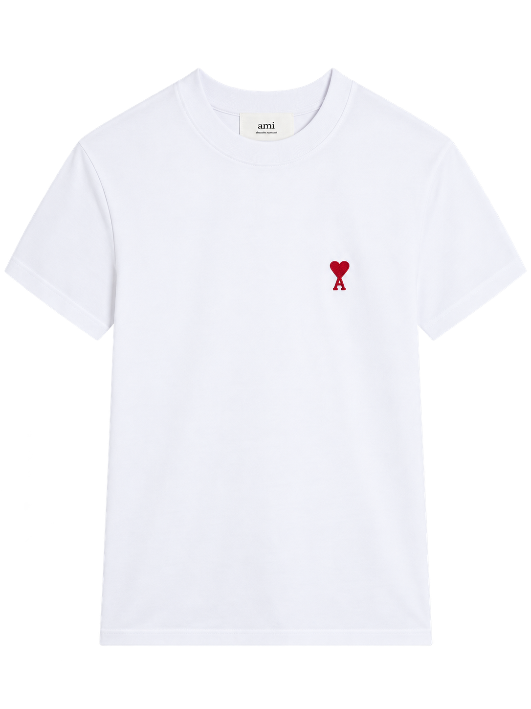 T-shirt Blanc Ami de Coeur Rouge en Coton
