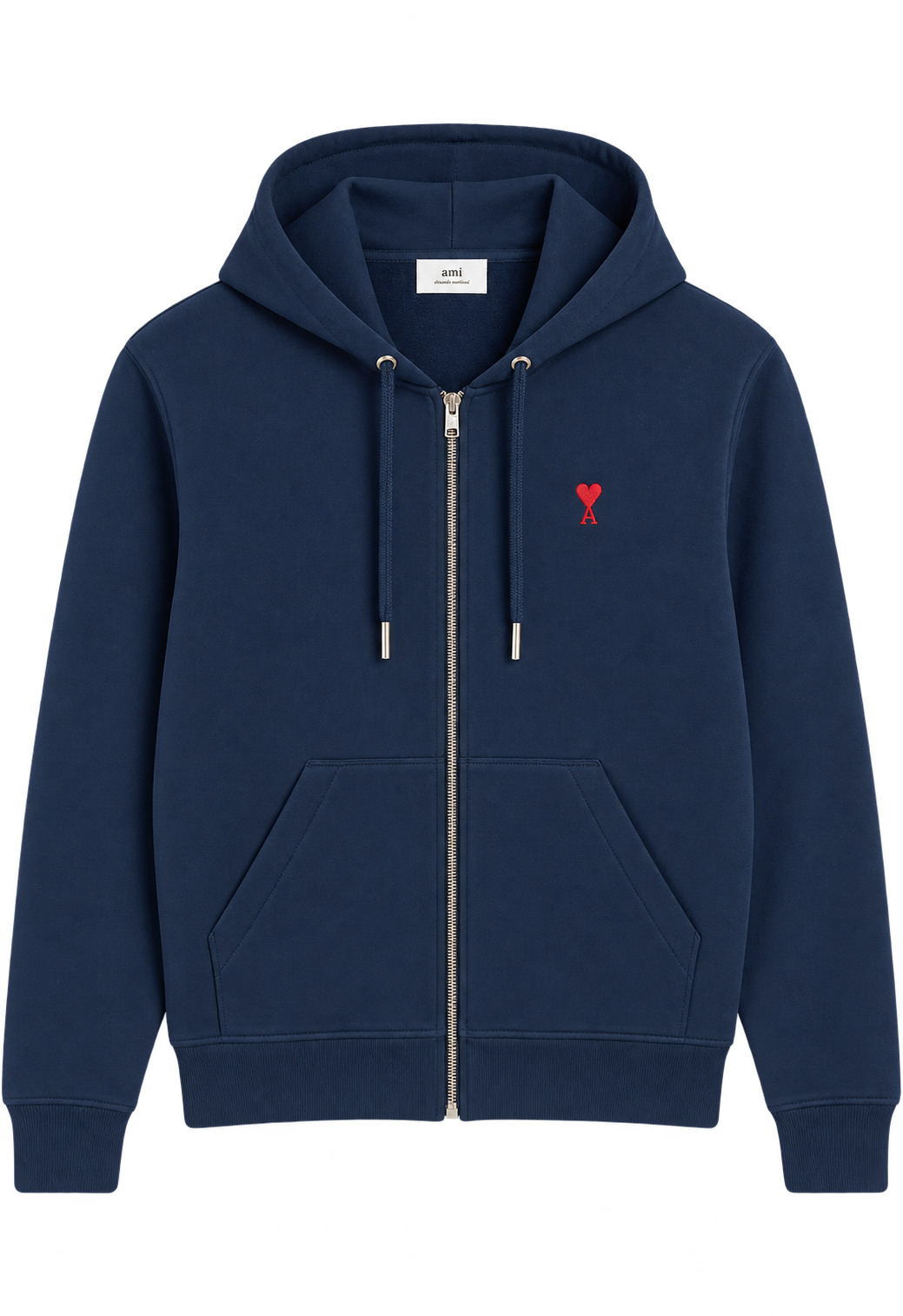 Hoodie Zippe Ami De Coeur Rouge Bleu en Coton — Ami Paris
