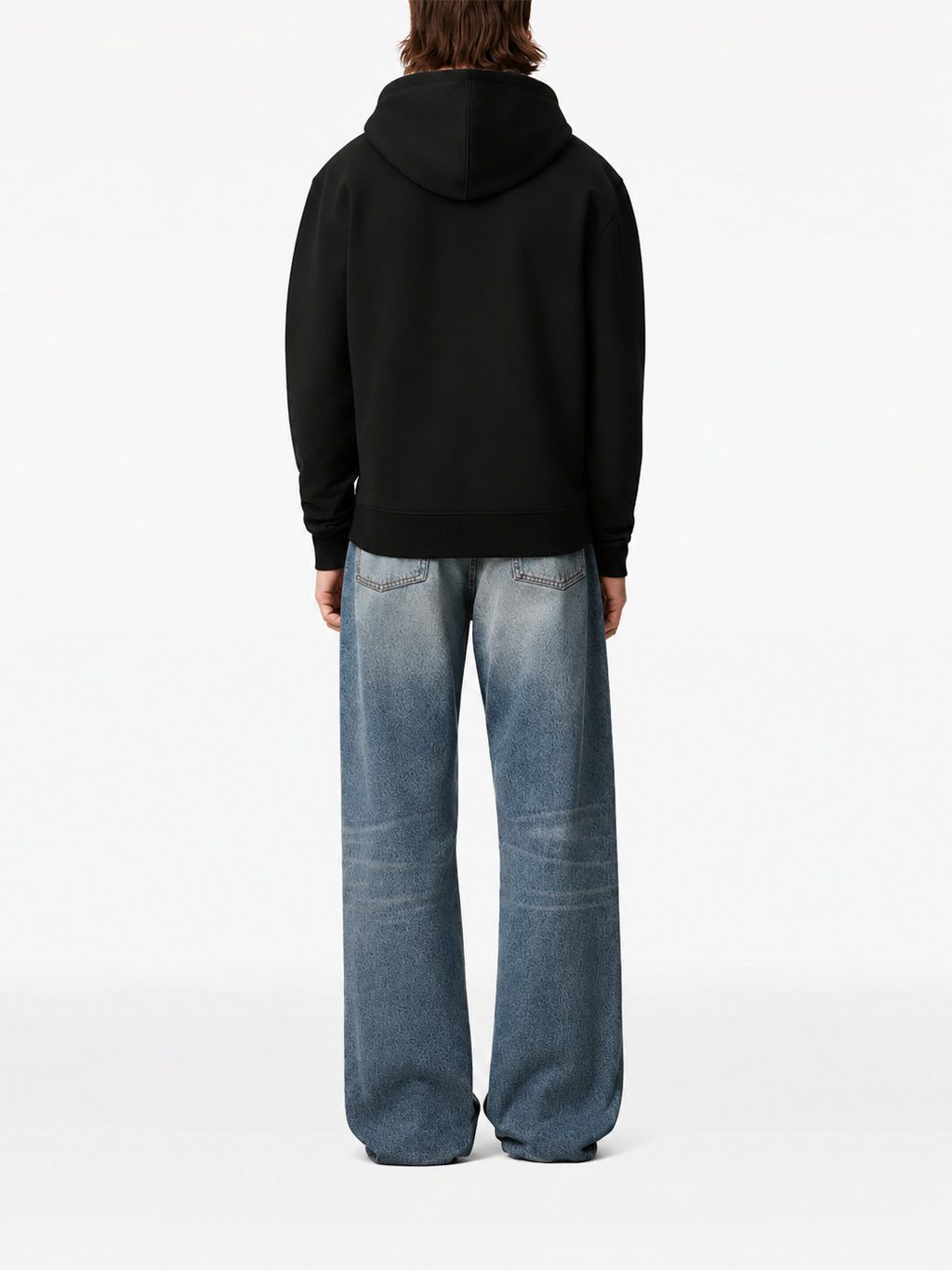 Hoodie Zippe Ami De Coeur Rouge Noir en Coton — Ami Paris — vue 3