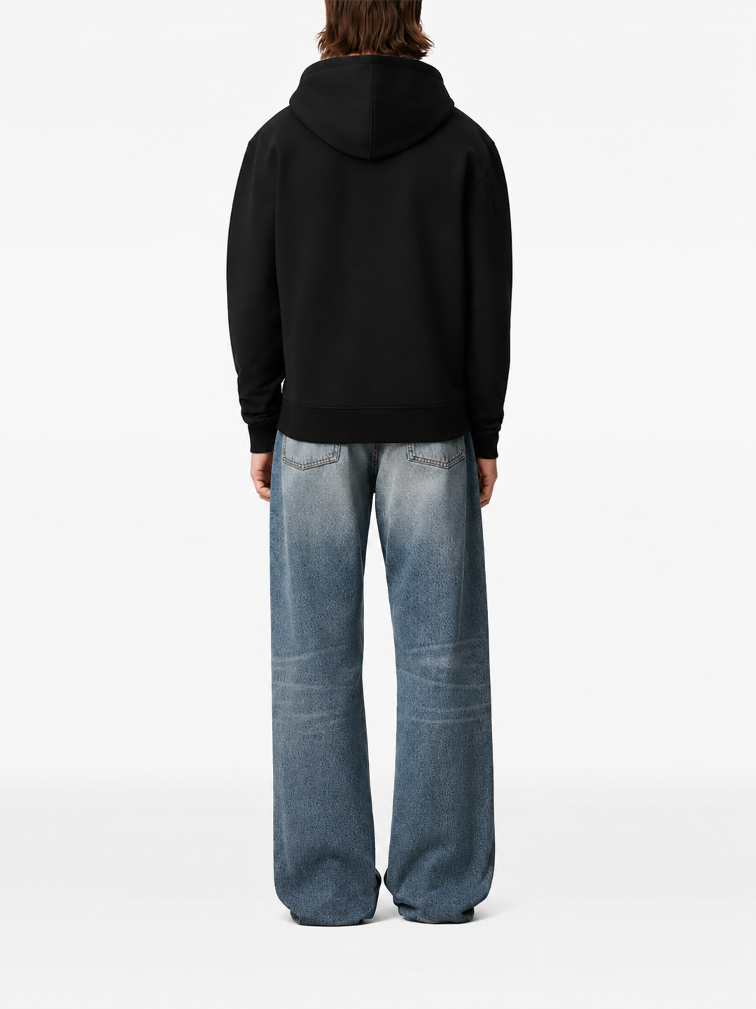Hoodie Zippe Ami De Coeur Rouge Noir en Coton — Ami Paris — vue 3