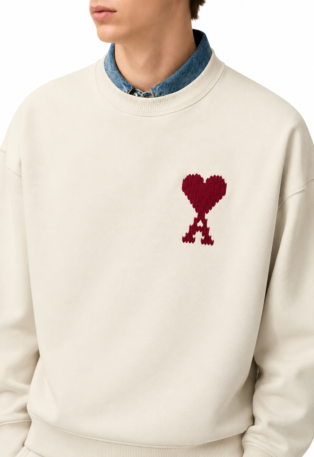 Sweatshirt Soleil Ami De Coeur en Coton — Ami Paris — vue 2