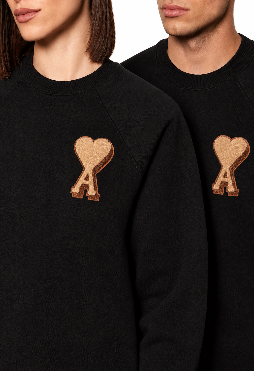 Sweatshirt Noir Ami de Coeur 3D en Coton — Ami Paris — vue 4
