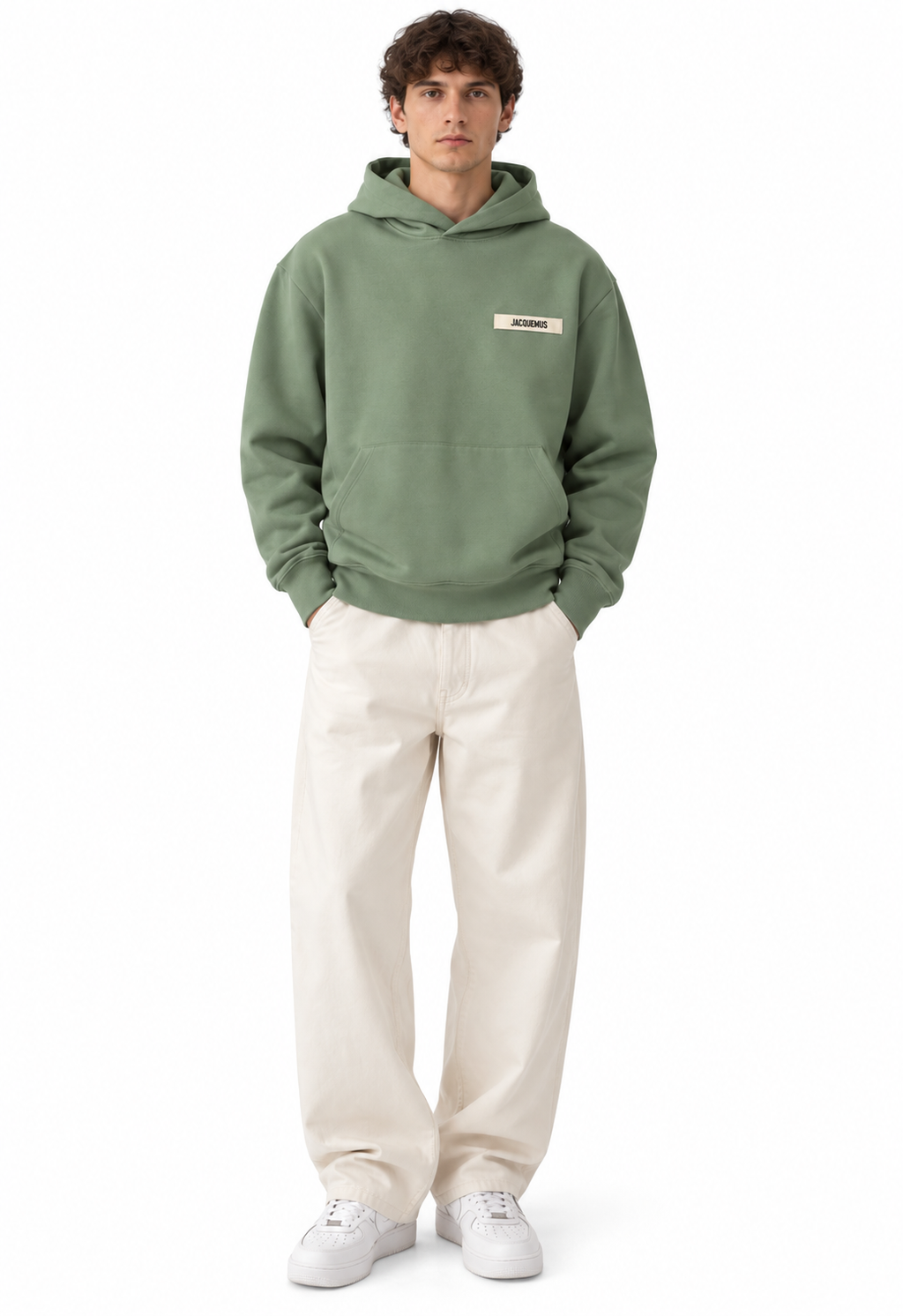 Le Hoodie Gros Grain Jacquemus Khaki — vue 2