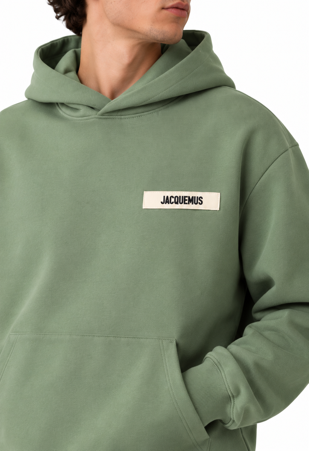 Le Hoodie Gros Grain Jacquemus Khaki — vue 4