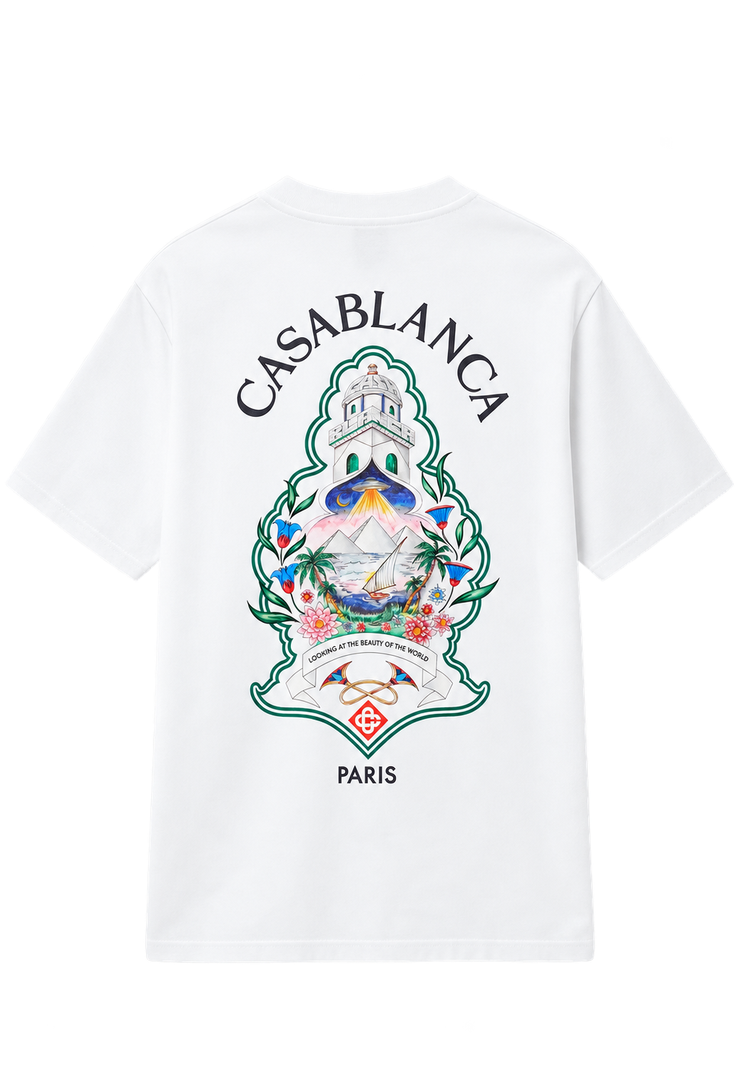 T-shirt Casablanca Hotel Emblem White