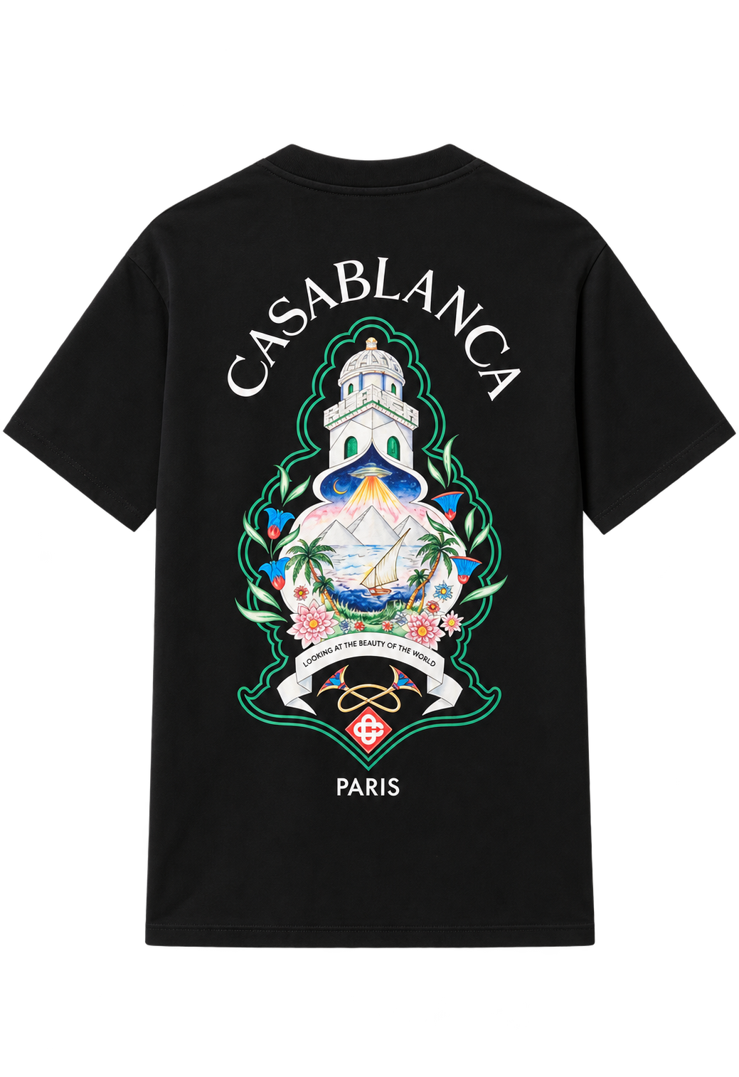 T-shirt Casablanca Hotel Emblem Black