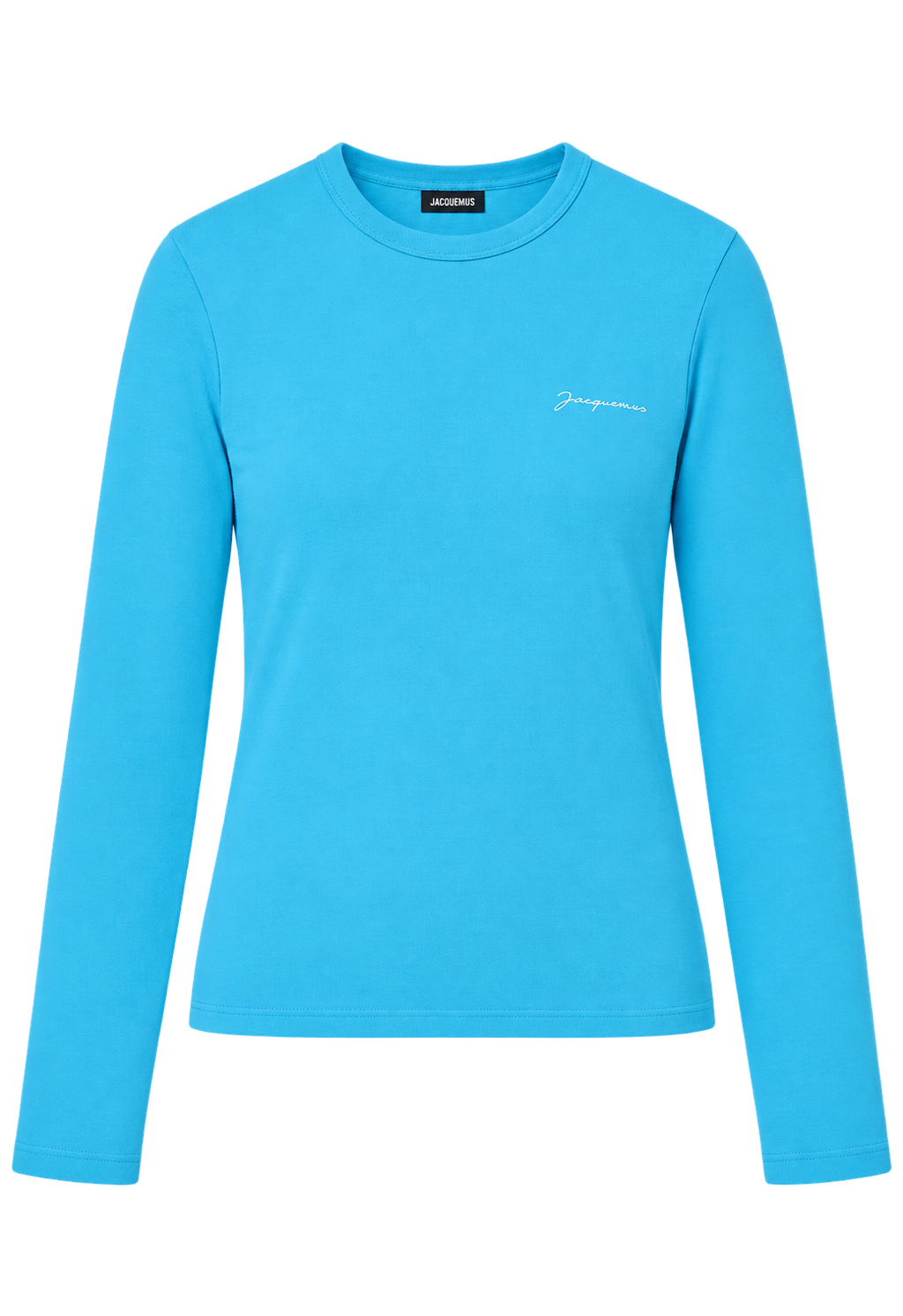 Le t-shirt Brodé Manche Longue Bleu Jacquemus