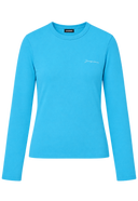 Le t-shirt Brodé Manche Longue Bleu Jacquemus