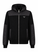 Veste cardigan noire à capuche