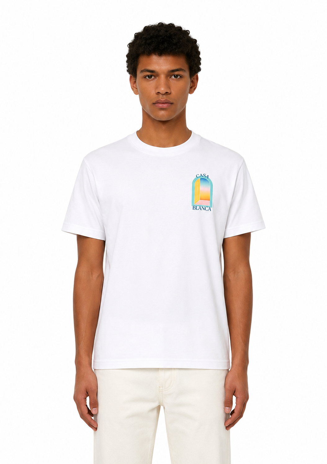 T-shirt Casablanca L'Arche Colorée Blanc — vue 3