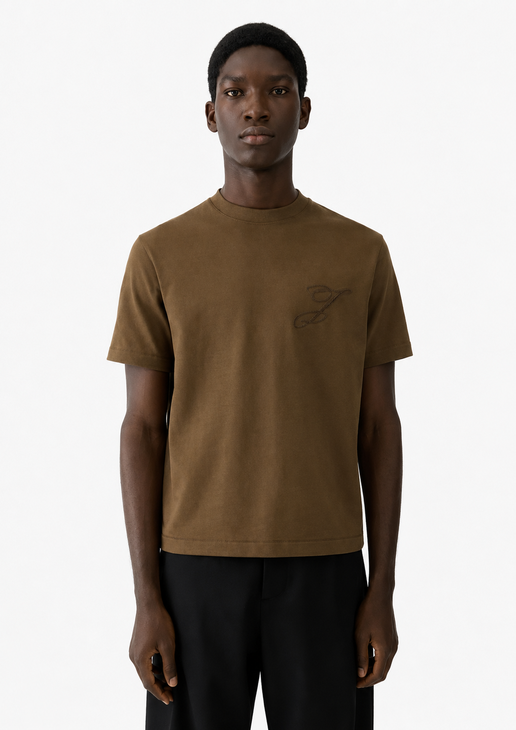 Le t-shirt Logo Jacquemus Khaki — vue 3